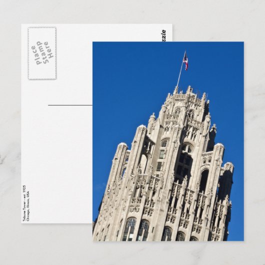 Tribune Tower 01 Postkarte (Vorne/Hinten)