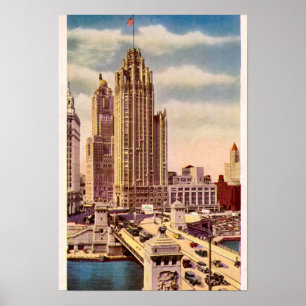 Tribüne-Turm Chicagos Illinois Poster