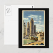 Tribunturm, Chicago Vintag Postkarte (Vorne/Hinten)