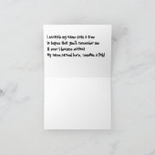 Tribut am Orangutan-Wertungstag Karte (Innenseite)