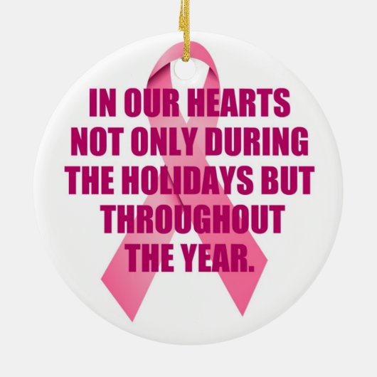 Tribut an Brustkrebs Keramikornament (Hinten)