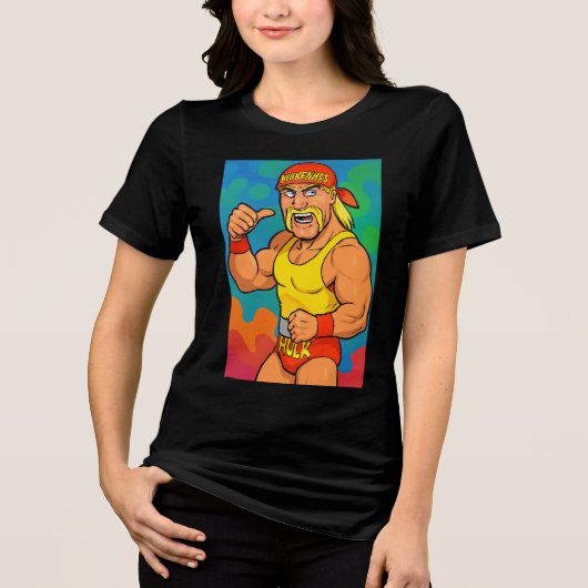 Tribut an Hulk Hogan Tri-Blend Shirt (Vorderseite)