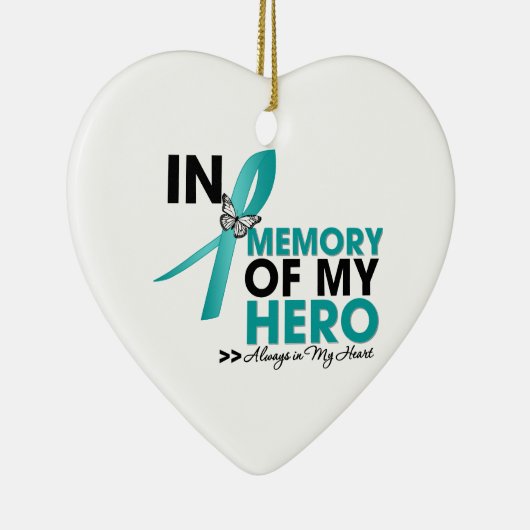 Tribut an Ovarialkrebs im Gedenken an meinen Helde Keramikornament (Rechts)