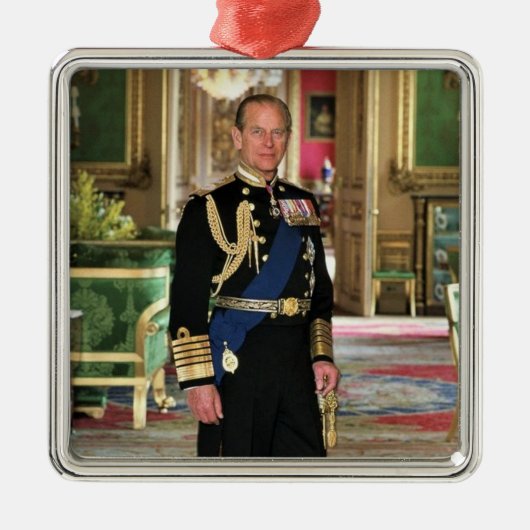 Tribut an Prinz Philip 1921-2021 Ornament Aus Metall (Vorne)