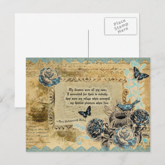 Tribut an Shelley Postkarte (Vorne/Hinten)