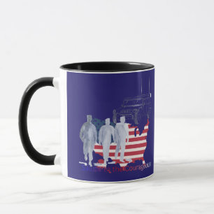 Tribut an tapfere Herzen in Navyblau Tasse