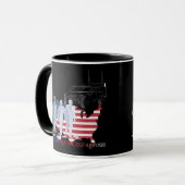 Tribut an tapfere Herzen schwarz Tasse (Vorderseite Links)