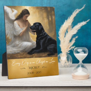 Tribut für den Verlust des schwarzen Labors Angel  Fotoplatte