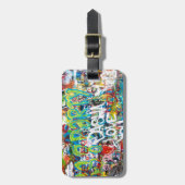 Tribut-Graffiti-Wand in Prag Gepäckanhänger (Vorderseite vertikal)