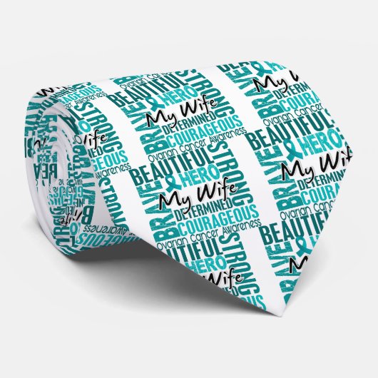 Tribut-quadratische Ehefrau-Eierstockkrebs Krawatte (Gerollt)