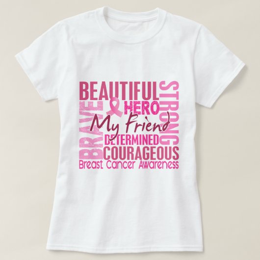 Tribut-quadratischer Freund-Brustkrebs T-Shirt (Design vorne)
