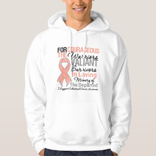 Tribut-StützEndometrial Krebs-Bewusstsein Hoodie (Vorderseite)