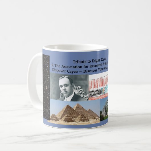 Tribut-Tasse: Edgar Cayce 1877-1945 Kaffeetasse (Vorderseite Links)