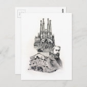 Tribut zu Gaudi. Postkarte (Vorne/Hinten)
