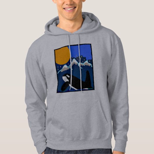 Tribut zum Killerwal kräuselt Hoodie (Vorderseite)