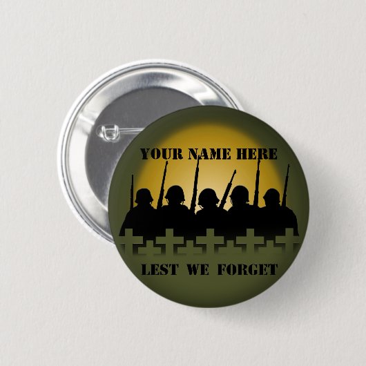 Tribute Buttons, damit wir den Krieg nicht vergess Button (Vorne & Hinten)