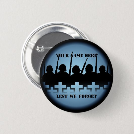 Tribute Buttons, damit wir den Krieg nicht vergess Button (Vorne & Hinten)