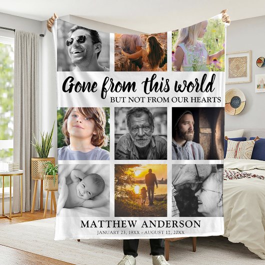 Tribute Family Foto Collage Memorial Keepake Fleecedecke