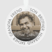 Tribute Foto Denkmal Weihnachtsbaum Ornament (Rückseite)