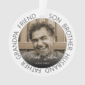 Tribute Foto Denkmal Weihnachtsbaum Ornament (Vorderseite)