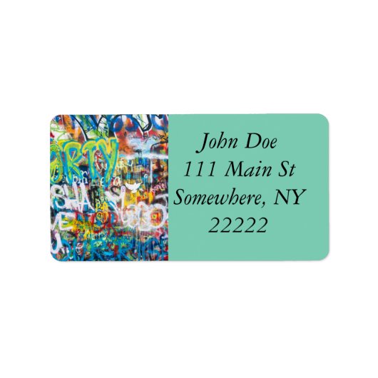 Tribute Graffiti Wall in Prag Adressaufkleber (Vorne)