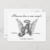 Tribute Letter A Postkarte (Vorne/Hinten)