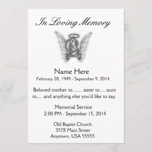 Tribute Letter B Programm (Rückseite)