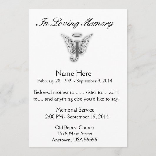 Tribute Letter J Programm (Rückseite)