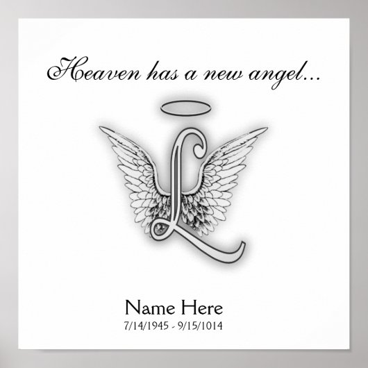 Tribute Letter L Poster (Vorne)