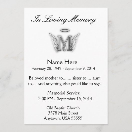 Tribute Letter M Programm (Rückseite)