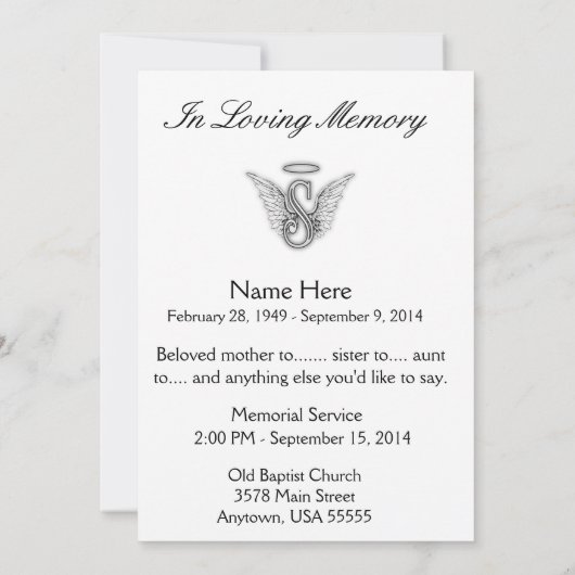 Tribute Letter S Ankündigung (Rückseite)