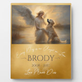 Tribute Loss Golden Retriever Angel Art Fotoplatte (Vorderseite)