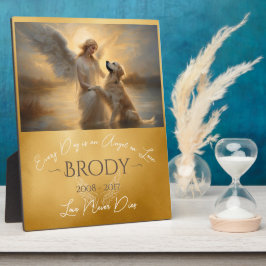 Tribute Loss Golden Retriever Angel Art Fotoplatte