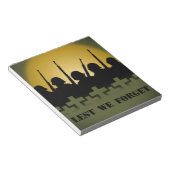 Tribute Notepad, damit wir nicht vergessen, Notepa Notizblock (angewinkelt)