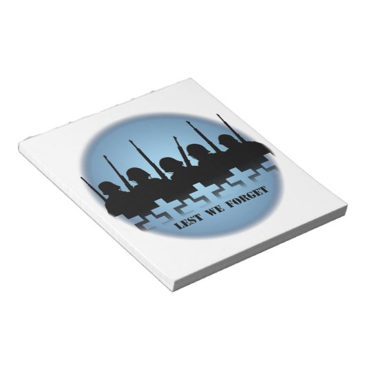 Tribute Notepad, damit wir nicht vergessen, Notepa Notizblock (angewinkelt)