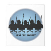 Tribute Notepad, damit wir nicht vergessen, Notepa Notizblock (Vorderseite)