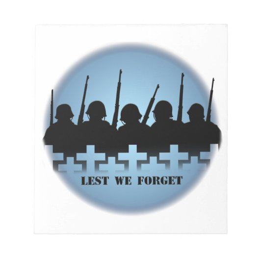 Tribute Notepad, damit wir nicht vergessen, Notepa Notizblock (Vorderseite)