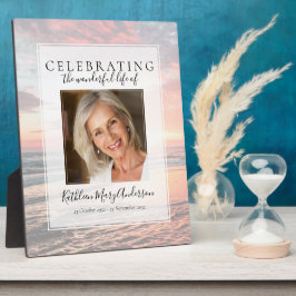 Tribute of Sunset Ocean Memorial Foto Fotoplatte