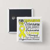 Tribute Support Sarcoma Bewusstsein Button (Vorne & Hinten)
