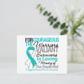 Tribute Support Zervical Cancer Awareness Postkarte (Stehend Vorderseite)