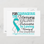 Tribute Support Zervical Cancer Awareness Postkarte (Vorne/Hinten)