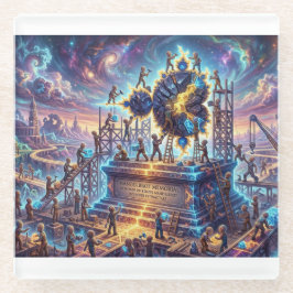 Tribute To Benoit Mandelbrot Mandelbrot Founder Glasuntersetzer