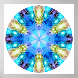 "Tribute to Chihuly" Mandala Poster/ Print Poster