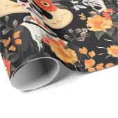 Tribute to the tradition of the Day of the Dead  Geschenkpapier (Rolleneckpunkt)