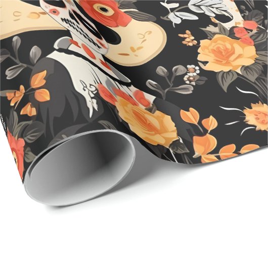 Tribute to the tradition of the Day of the Dead Geschenkpapier (Rolleneckpunkt)