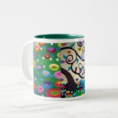 Tribute tree Klimt Zweifarbige Tasse (Vorderseite Links)