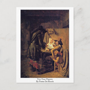 Tric-Trac Players By Pieter De Hooch Postkarte