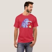 Triceramallows camp fire dinosaur funny T-Shirt (Vorne ganz)