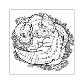 Triceratop Cuddles Rubber Briefmarke Gummistempel (Prägung)
