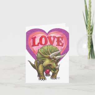 Triceratops am Valentinstag der Liebe Feiertagskarte